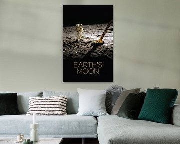 STK205491S-Zonnestelselposter van de maan van de Aarde's. van Stocktrek Images