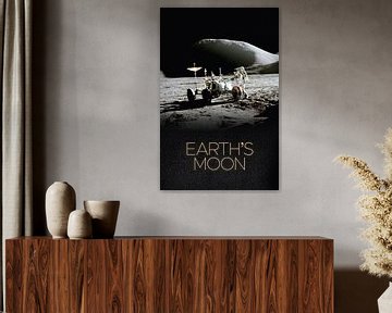 STK205490S-Zonnestelselposter van de maan van de Aarde's. van Stocktrek Images