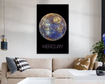 STK205485S-Solar system poster van Mercurius. van Stocktrek Images
