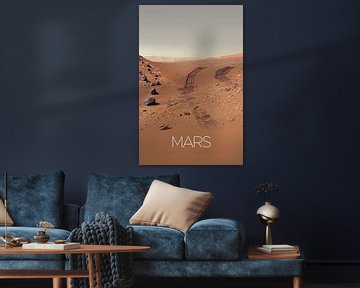 STK205484S-Solar system poster van Mars. van Stocktrek Images