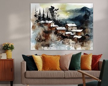 Mijn dorp in de winter van pol ledent