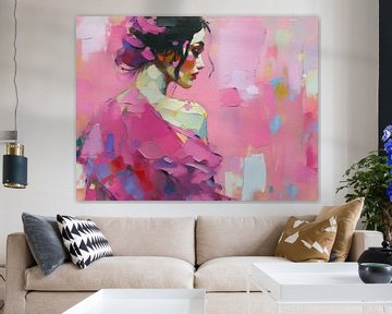 Roze Abstract van De Mooiste Kunst
