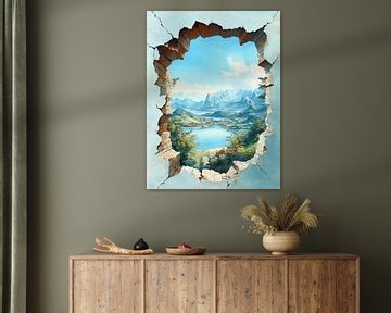 Eternal View Beyond Cracks van OMG Art