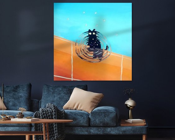 Voorbeeld van het werk in een kamer