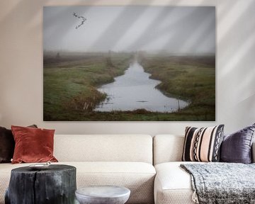 sloot in de mist op de Voert van peterheinspictures