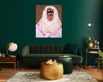 Frida, Zelfportret als Tehuana of Diego in mijn gedachten, 1943 van Atelier Liesjes