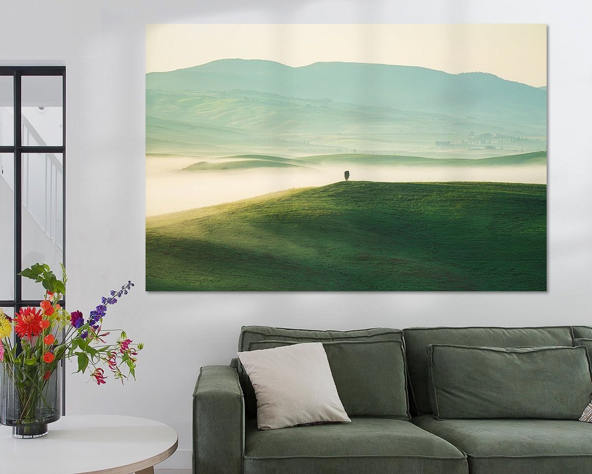 Voorbeeld van het werk in een kamer