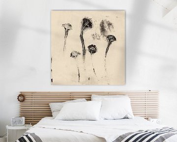 Vintage botanische prints. Vijf bloemen. van Dina Dankers