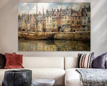 Façades colorées à Honfleur sur Skyfall