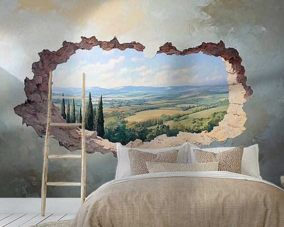 Voorbeeld van het werk in een kamer