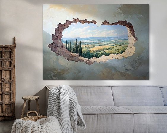 Voorbeeld van het werk in een kamer