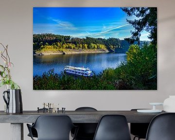 Okertalsperre-stuwdam bij Altenau in het Harzgebergte in het district Goslar, Duitsland van Andreas Völkel