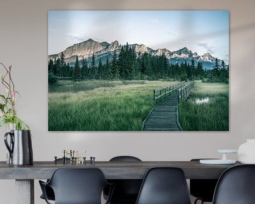 Canmore bergen bij zonsopgang van Marc Lehmann