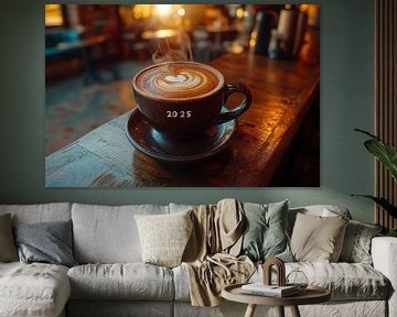 warme kop koffie of cappuccino 2025