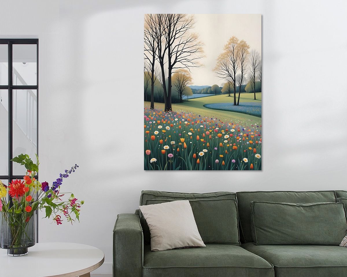 Voorbeeld van het werk in een kamer