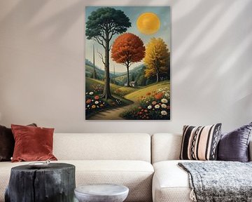 Douces couleurs de l'automne dans la forêt