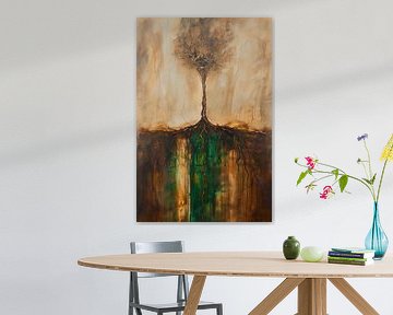 Levensboom in aardetinten
