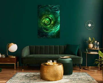Emerald green vortex of life by artefacti