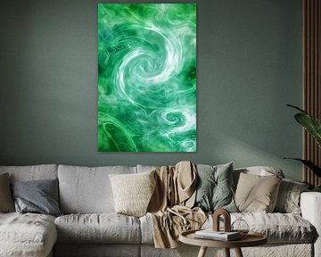 Wervelende vormen in smaragdgroen