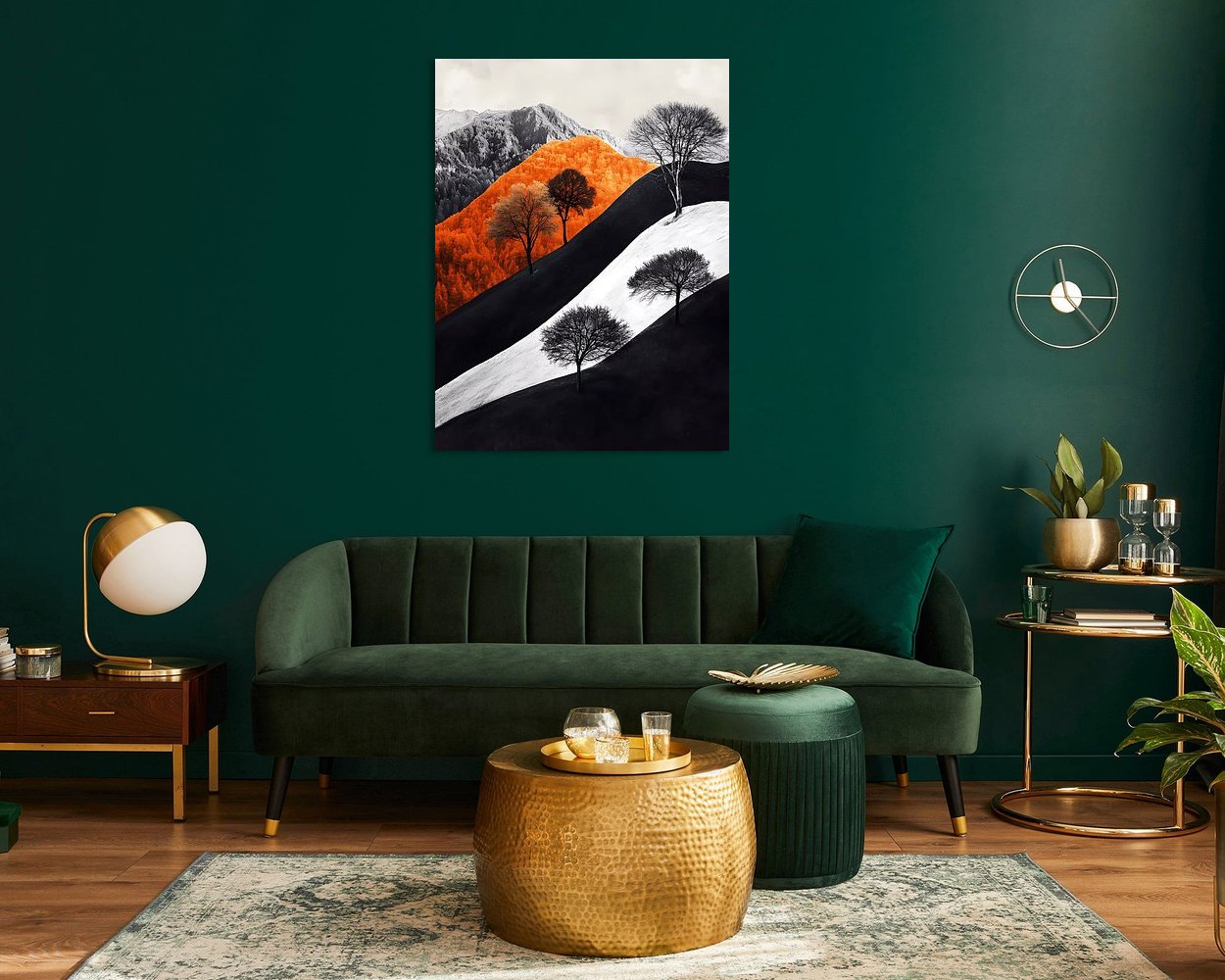 Voorbeeld van het werk in een kamer