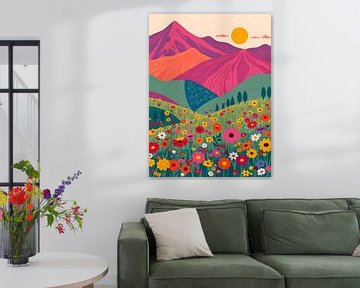 Wilde bloemen in de majestueuze bergen van HorizonArtistry