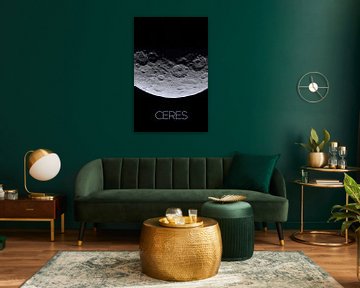 STK205462S-Poster van het zonnestelsel van de dwergplaneet Ceres. van Stocktrek Images