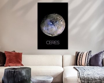STK205461S-Poster van het zonnestelsel van de dwergplaneet Ceres. van Stocktrek Images