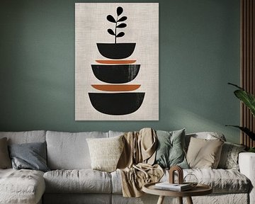 Organic art on natural linen by Modern Collection
