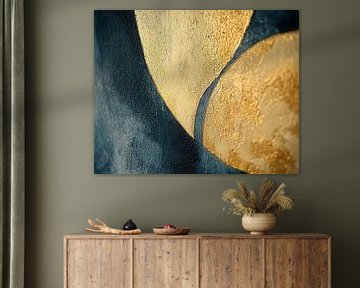 Goud en Blauw van Modern Collection