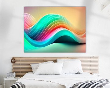 Des vagues d'énergie colorée.