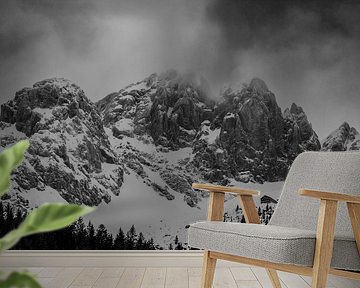 Wilder Kaiser Ellmau  Zwartwit van Bart Tummers Fotografie