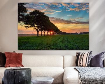 zonsondergang in de Hollandse polder van eric van der eijk