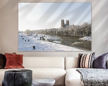 Winterlandschap München in de sneeuw van Bart Tummers Fotografie