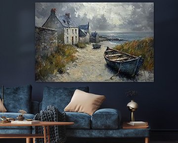 Vissershuizen aan de kust van Bretagne van Skyfall