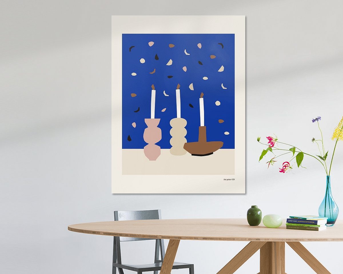 Voorbeeld van het werk in een kamer