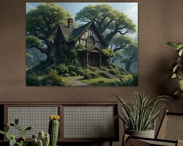 Hut in het bos van HorizonArtistry