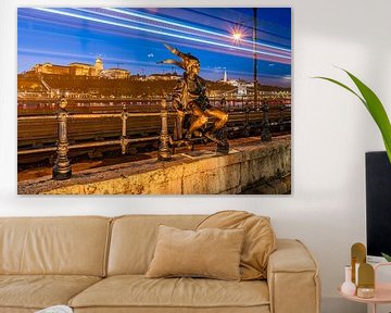 Straßenbahn Kleine Prinzessin Statue Budapest von Jeroen de Jongh Fotografie