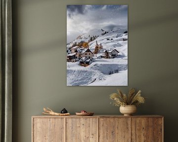 Een winters dorpje