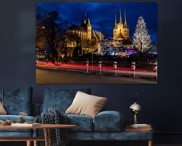 Kathedraal van Erfurt na Kerstmis van Mixed media vector arts