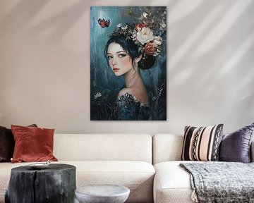 Butterfly Woman by ARTEO Paintings