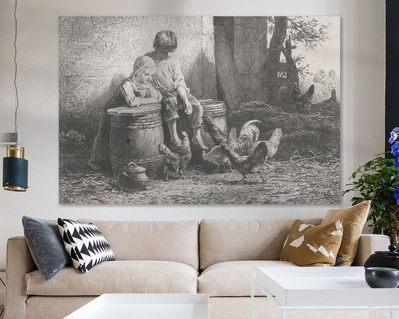 Voorbeeld van het werk in een kamer