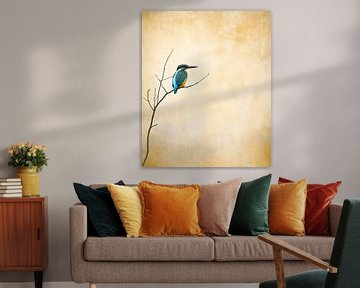 IJsvogel zittend op een tak van But First Framing