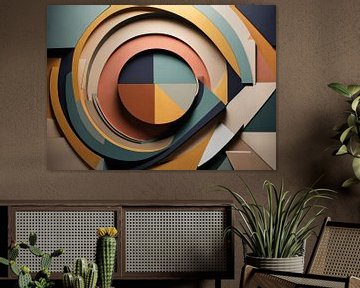 3D Geometrische abstracte kunst met cirkels van Dreamy Faces