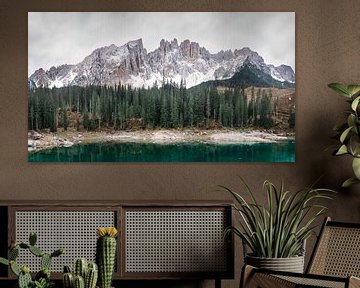 Uitzicht op de Dolomieten | Lago di Carezza | reisfotografie van Laura Dijkslag