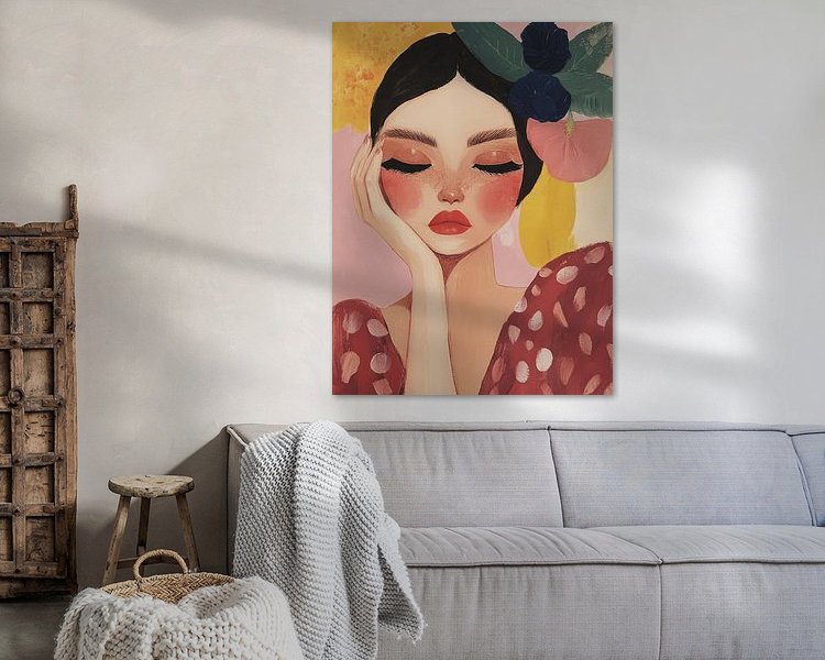 Voorbeeld van het werk in een kamer