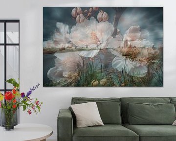 Kinderdijk en fleurs sur Monique de Wit