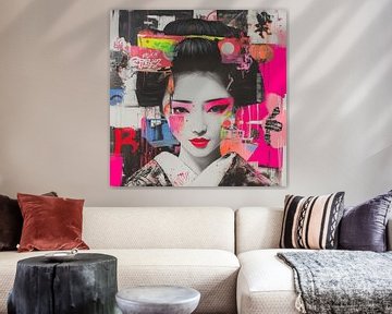 Urban Geisha: Een Samensmelting van Elegantie en Street Art van Dream Designs art work