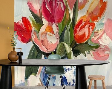 Voorbeeld van het werk in een kamer