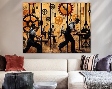 The Cogs of Labour: A Mechanical Ballet by Retrotimes