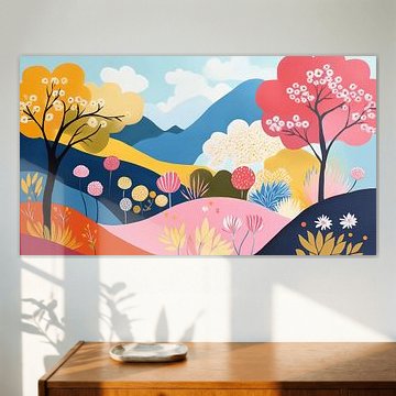 Abstrakte bunte Hügel